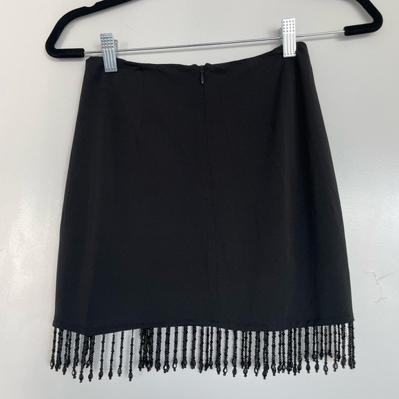 Stephanie Fringe Mini Skirt - Black - Picture 4 of 4